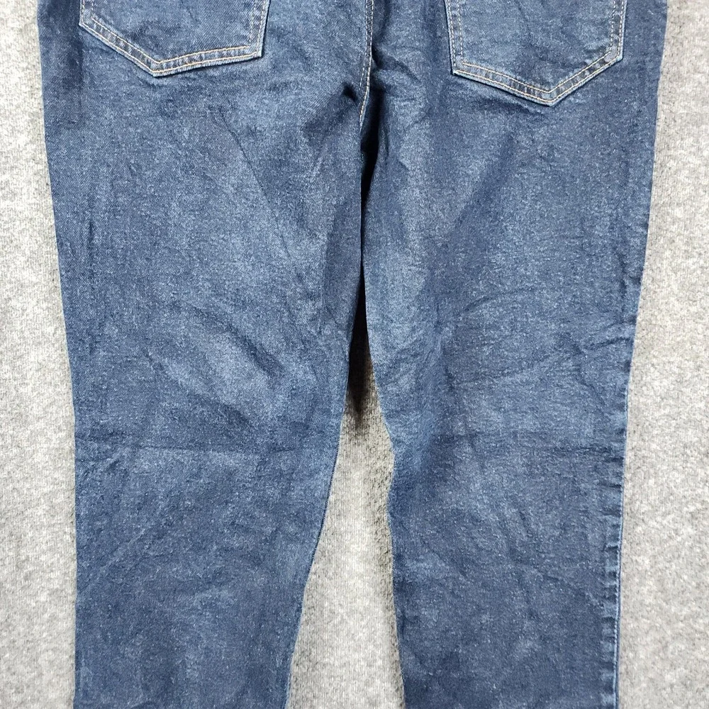 H&M Slim‎ Jeans Women 33/32 Dark Indigo Blue Stretch Denim Mid Rise Classic